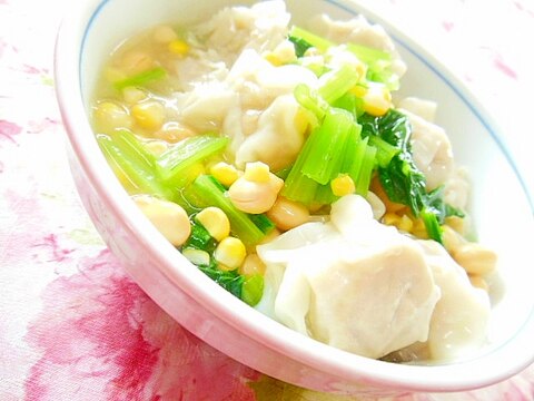 ❤焼売とＦコーンと小松菜と大豆のトロトロ煮込み❤
